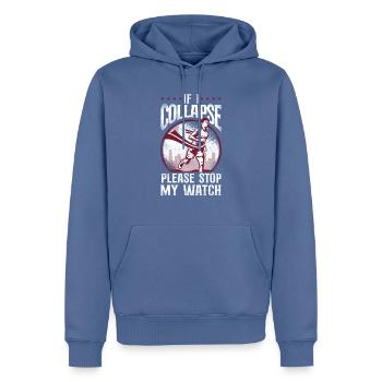 Running Runner Half Marathon - Men’s Premium Organic Hoodie - stone blue - Front - Nico (187cm)