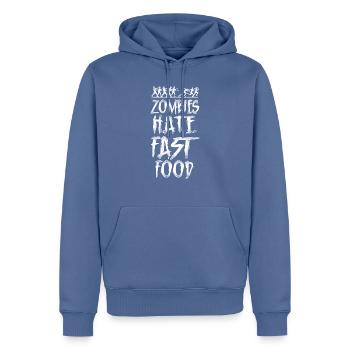Running Runner Half Marathon - Männer Premium Bio Hoodie - Taubenblau - Vorne - Nico (187cm)