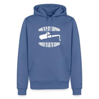Saxophon Saxofon Musik Saxophonist Instrument - Männer Premium Bio Hoodie - Taubenblau - Vorne - Nico (187cm)