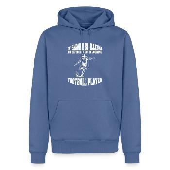 Footballtrainer American Football Footballfan - Männer Premium Bio Hoodie - Taubenblau - Vorne - Nico (187cm)