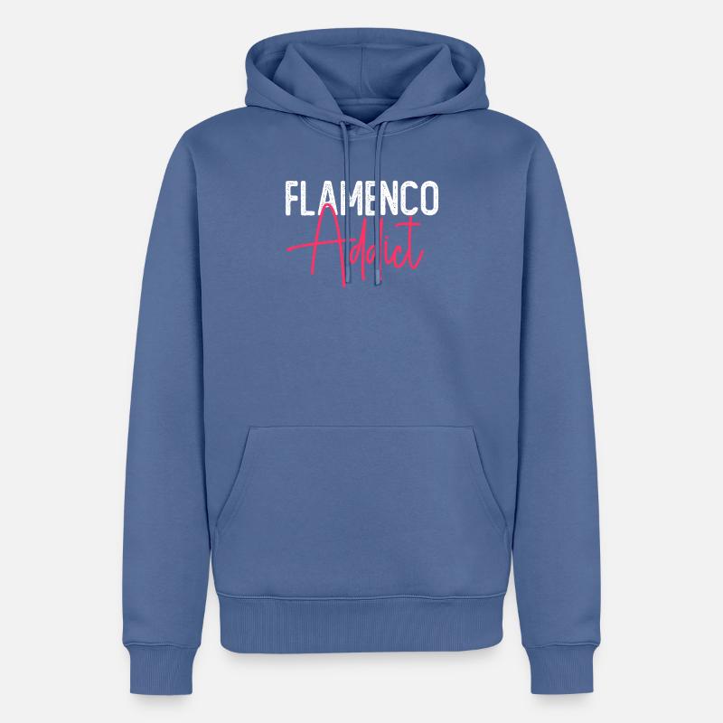 Flamenco - Sweat à capuche Premium bio Homme - bleu pigeon