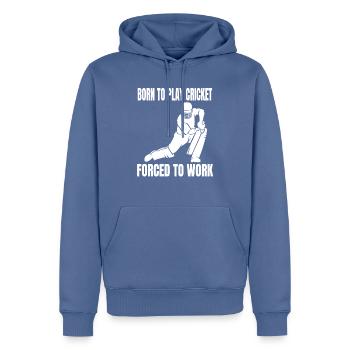 Cricket Slogan Cricket Gift Cricket Fan Team - Sweat à capuche Premium bio Homme - bleu pigeon - Devant - Nico (187cm)