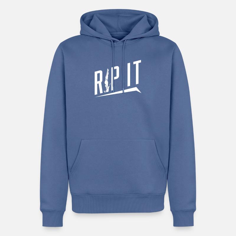 Turmspringen Turmspringer - Männer Premium Bio Hoodie - Taubenblau