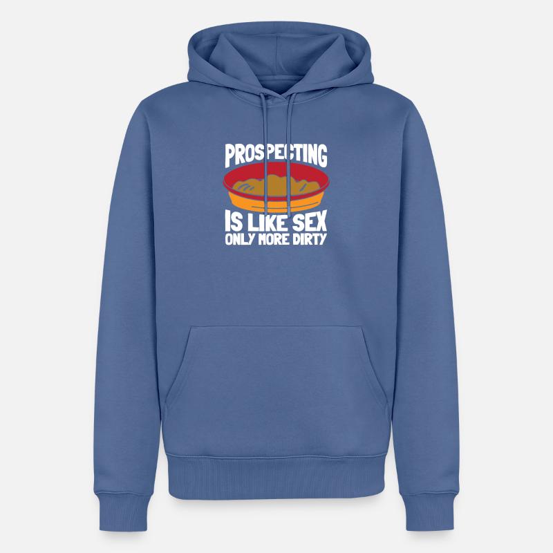 Des prospecteurs à la recherche d’un trésor - Sweat à capuche Premium bio Homme - bleu pigeon
