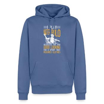 Water Polo I Play Water Polo - Men’s Premium Organic Hoodie - stone blue - Front - Nico (187cm)