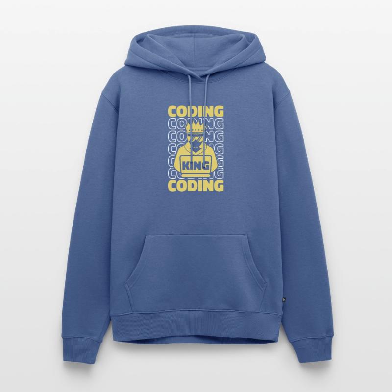 Developer Coder Programmer King Men’s Premium Organic Hoodie