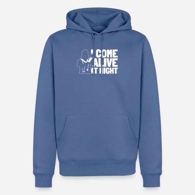 Infirmier - Sweat à capuche Premium bio Homme - bleu pigeon