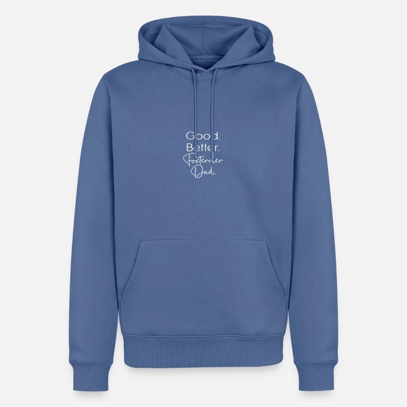 Fox-terrier - Sweat à capuche Premium bio Homme - bleu pigeon