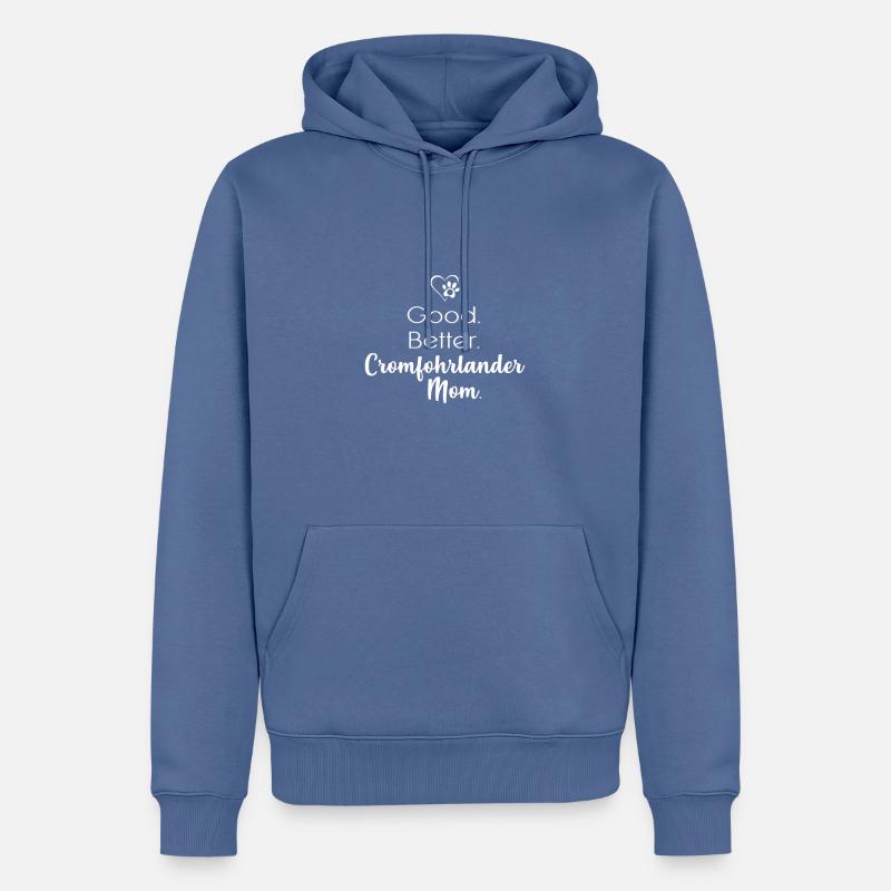 Kromfohrländer - Sweat à capuche Premium bio Homme - bleu pigeon