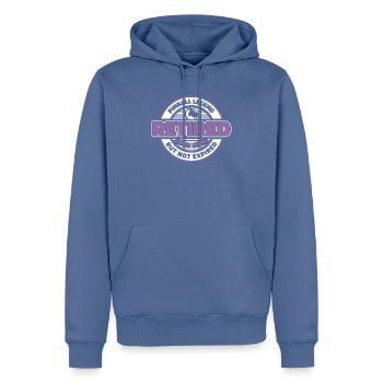 Pinball Im Ruhestand - Männer Premium Bio Hoodie - Taubenblau - Vorne - Nico (187cm)