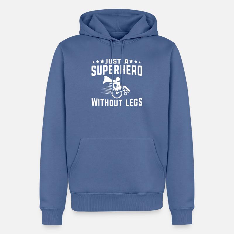 Rollstuhlfahrer Handicap Rollstuhl Behinderte - Männer Premium Bio Hoodie - Taubenblau