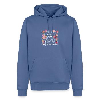 Beagle Mom - Männer Premium Bio Hoodie - Taubenblau - Vorne - Nico (187cm)