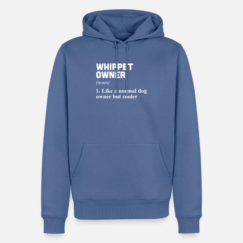 Whippet - Sweat à capuche Premium bio Homme - bleu pigeon