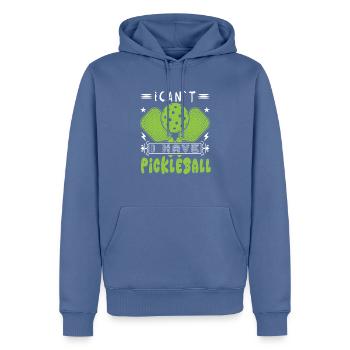 Ich kann nicht haben, ich habe Pickleball lustiger Slogan - Männer Premium Bio Hoodie - Taubenblau - Vorne - Nico (187cm)