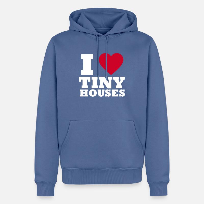 Tiny House - Männer Premium Bio Hoodie - Taubenblau