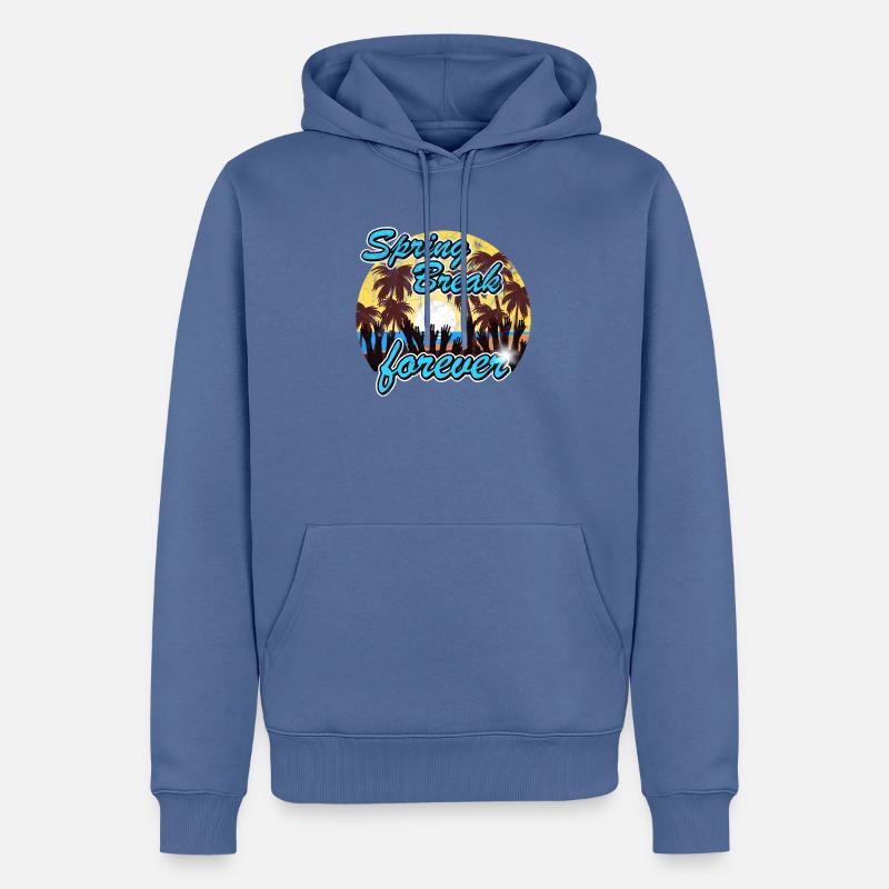 Spring Break forever - Männer Premium Bio Hoodie - Taubenblau
