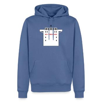 NO SMOKING - Rauchverbot Explosion Schiff Safety - Männer Premium Bio Hoodie - Taubenblau - Vorne - Nico (187cm)