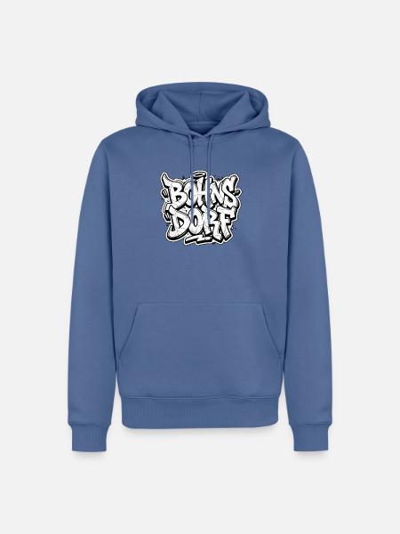 Bohnsdorf Berlin Graffiti - Männer Premium Bio Hoodie - Taubenblau