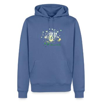 Border Collie Spring - Männer Premium Bio Hoodie - Taubenblau - Vorne - Nico (187cm)