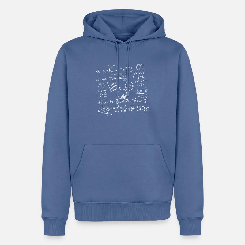 Math Geometry Equations - Männer Premium Bio Hoodie - Taubenblau