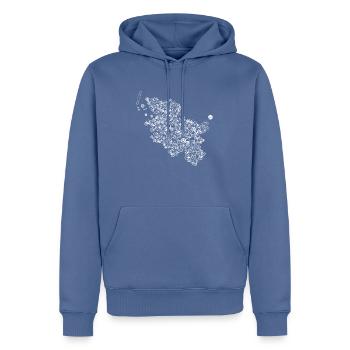 Schleswig-Holstein für Fahrradfreaks - Männer Premium Bio Hoodie - Taubenblau - Vorne - Nico (187cm)