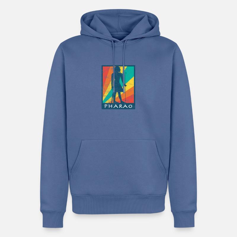 Pharaon egypte momie pyramide utilisé - Sweat à capuche Premium bio Homme - bleu pigeon