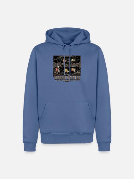 Kakao Hunter - Männer Premium Bio Hoodie - Taubenblau