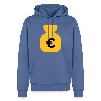 Geld Euro - Männer Premium Bio Hoodie - Taubenblau - Vorne - Nico (187cm)