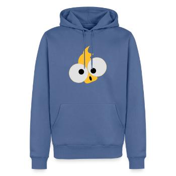 Fisch - Männer Premium Bio Hoodie - Taubenblau - Vorne - Nico (187cm)