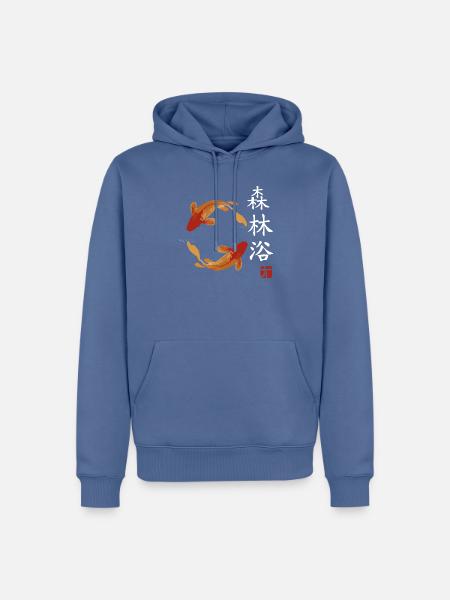 japan Fische japanisch anime asiatisch - Männer Premium Bio Hoodie - Taubenblau