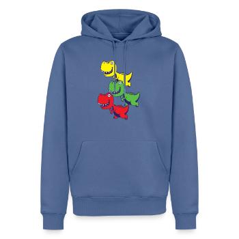 Dinosaurier T-Rex Babys - Männer Premium Bio Hoodie - Taubenblau - Vorne - Nico (187cm)