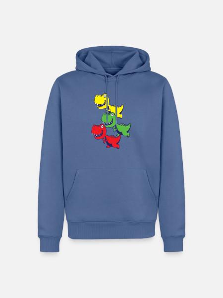 Dinosaurier T-Rex Babys - Männer Premium Bio Hoodie - Taubenblau
