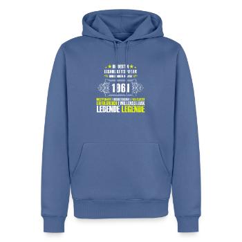 Geschenk zum 56. Geburtstag für Eishockeyspieler - Männer Premium Bio Hoodie - Taubenblau - Vorne - Nico (187cm)