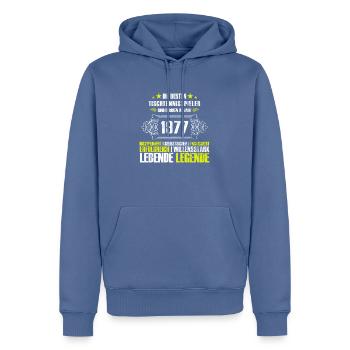 Geschenk zum 40. Geburtstag für Tischtennisspieler - Männer Premium Bio Hoodie - Taubenblau - Vorne - Nico (187cm)