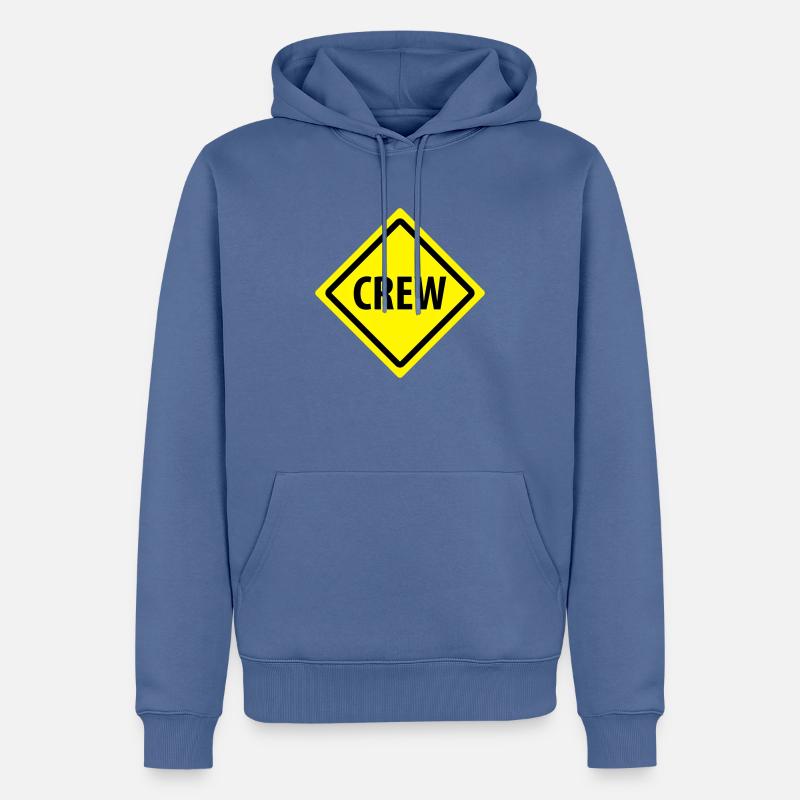 crew roadsign - Männer Premium Bio Hoodie - Taubenblau