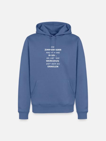 zimmermann - Männer Premium Bio Hoodie - Taubenblau