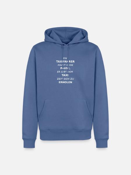 taxifahrer - Männer Premium Bio Hoodie - Taubenblau