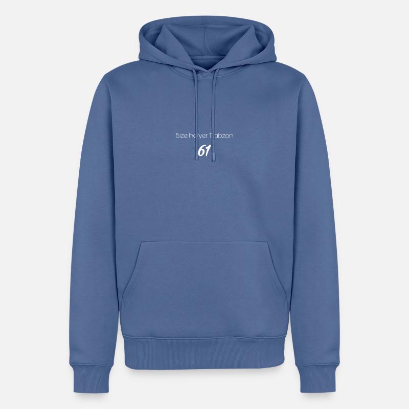 Bize Heryer Trabzon 61 - Sweat à capuche Premium bio Homme - bleu pigeon