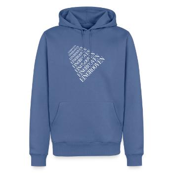 Eingrooven_white_back - Männer Premium Bio Hoodie - Taubenblau - Vorne - Nico (187cm)