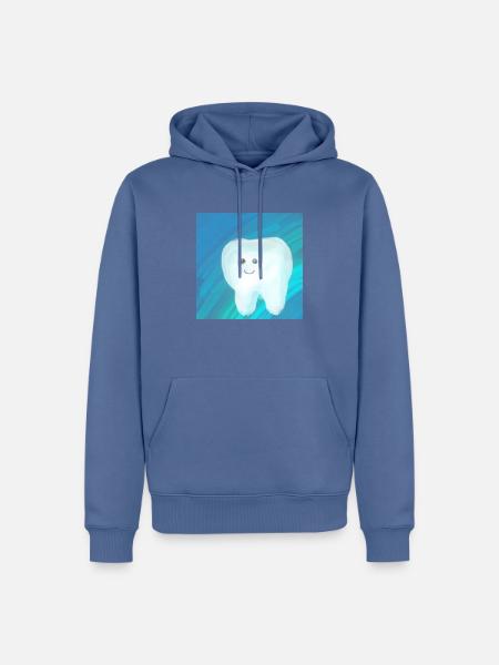 Zahn-Art - Männer Premium Bio Hoodie - Taubenblau