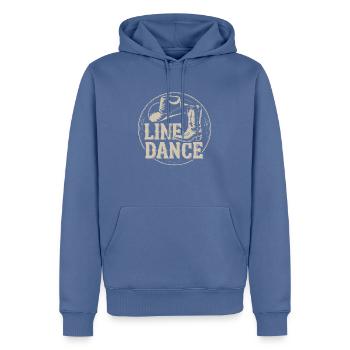 Formation de groupe de danse en ligne My Dance Sport - Sweat à capuche Premium bio Homme - bleu pigeon - Devant - Nico (187cm)