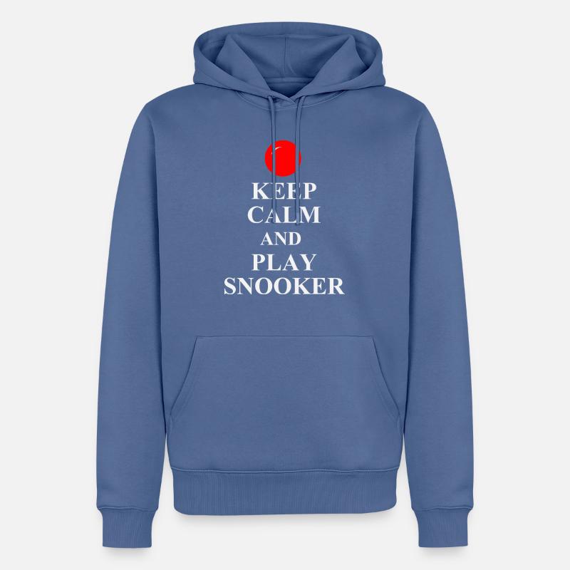 billard - Sweat à capuche Premium bio Homme - bleu pigeon