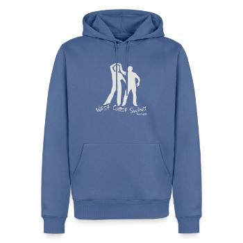 West Coast Swing - Männer Premium Bio Hoodie - Taubenblau - Vorne - Nico (187cm)
