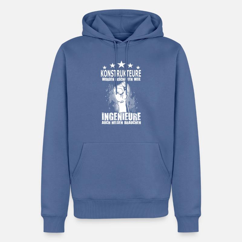 konstrukteure - Männer Premium Bio Hoodie - Taubenblau