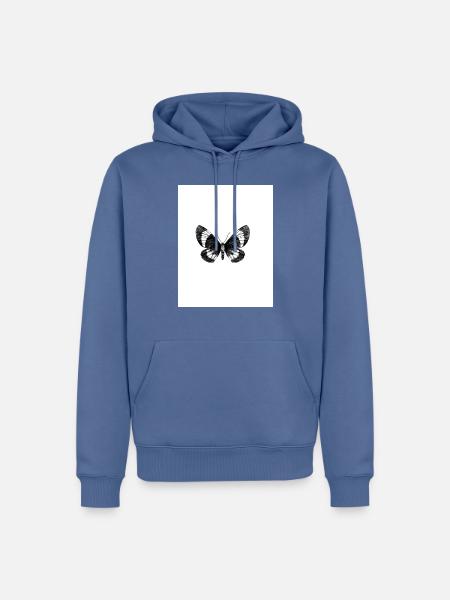 Schmetterling - Männer Premium Bio Hoodie - Taubenblau