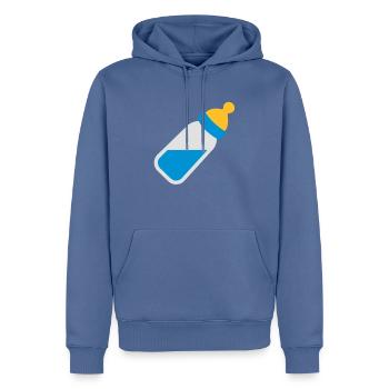 Baby - Männer Premium Bio Hoodie - Taubenblau - Vorne - Nico (187cm)