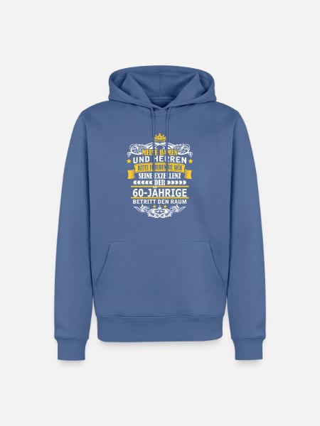 60-JÄHRIGE - Männer Premium Bio Hoodie - Taubenblau