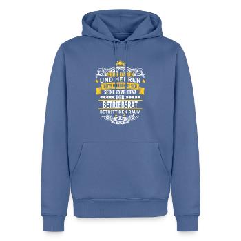 BETRIEBSRAT - Männer Premium Bio Hoodie - Taubenblau - Vorne - Nico (187cm)