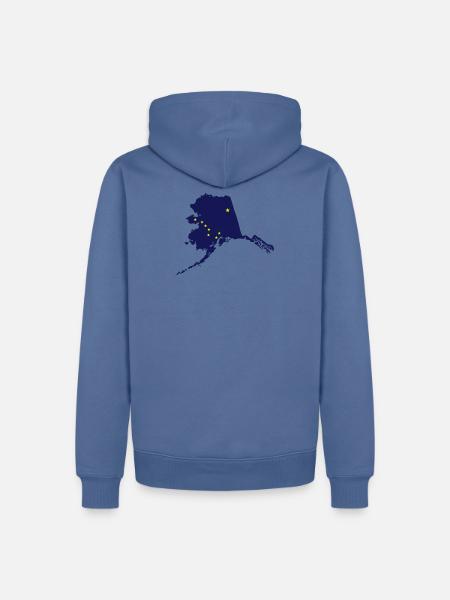 state of alaska - Männer Premium Bio Hoodie - Taubenblau