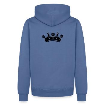 Diamant - Sweat à capuche Premium bio Homme - bleu pigeon - Dos - Nico (187cm)
